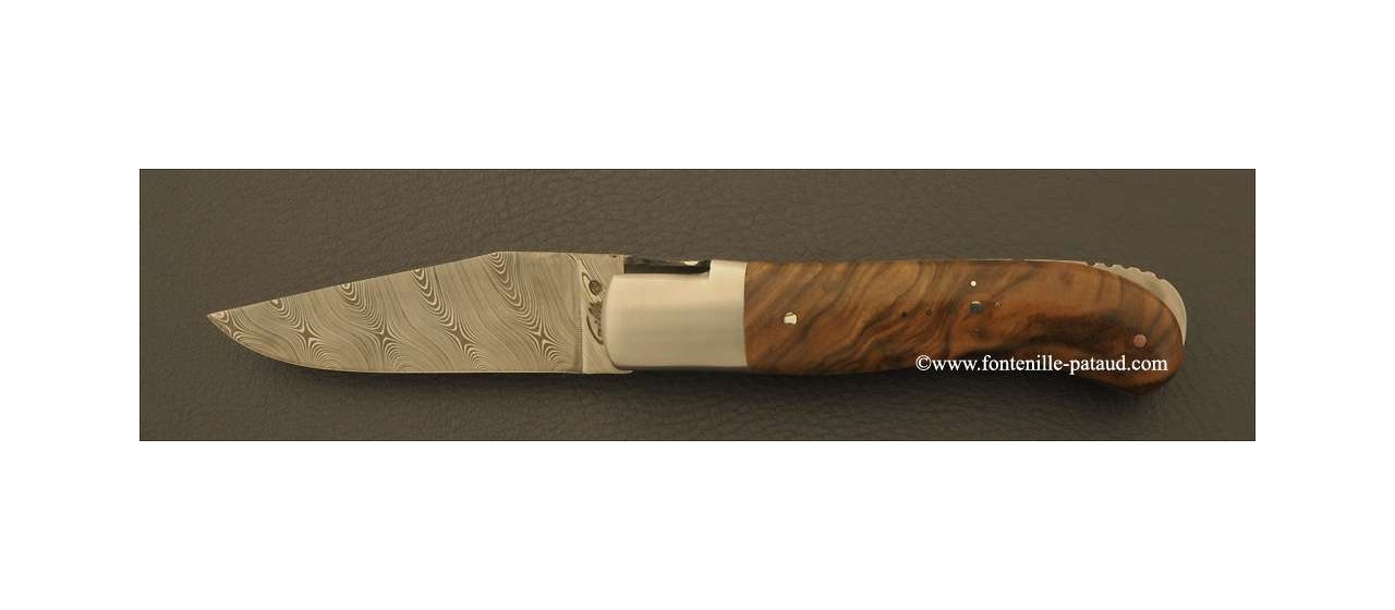 Laguiole Knife Gentleman Damascus Range Walnut