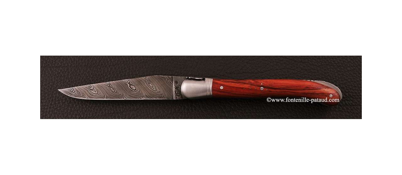 Damascus blade laguiole knife 