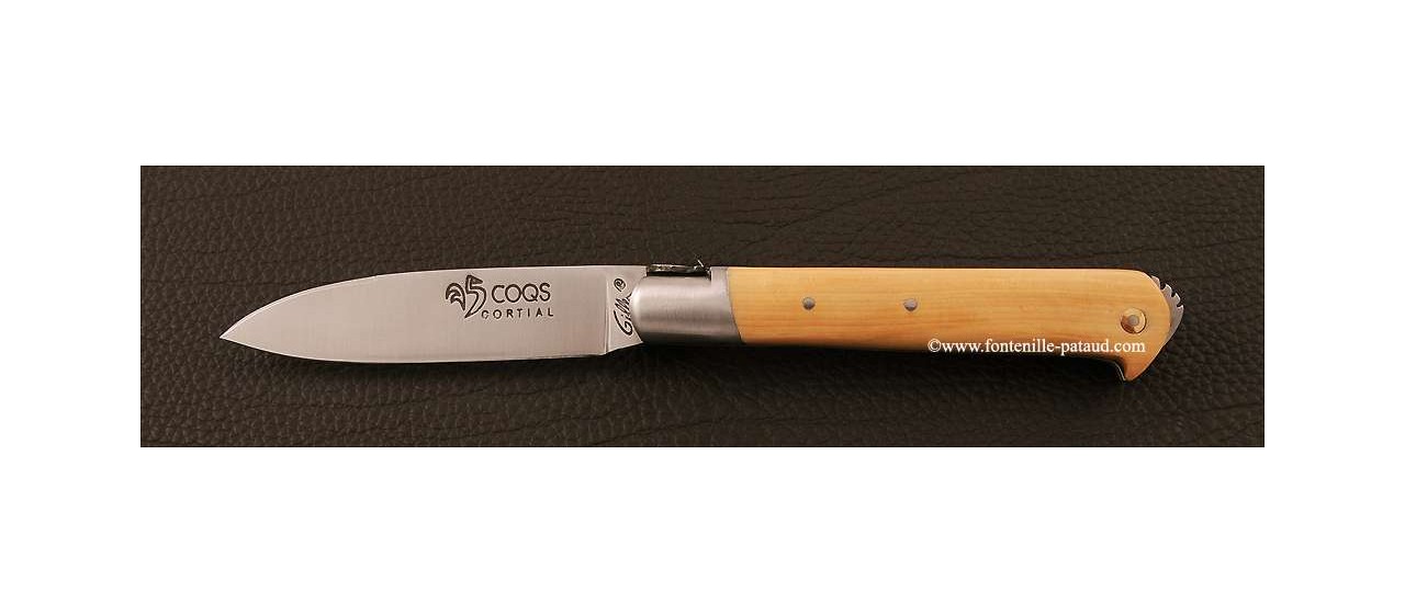 Le 5 Coqs knife Boxwood hand made in France