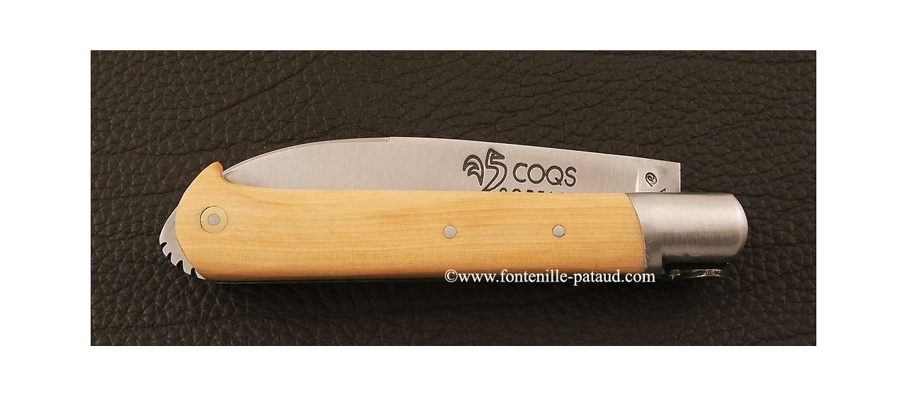 Le 5 Coqs knife Boxwood hand made in France