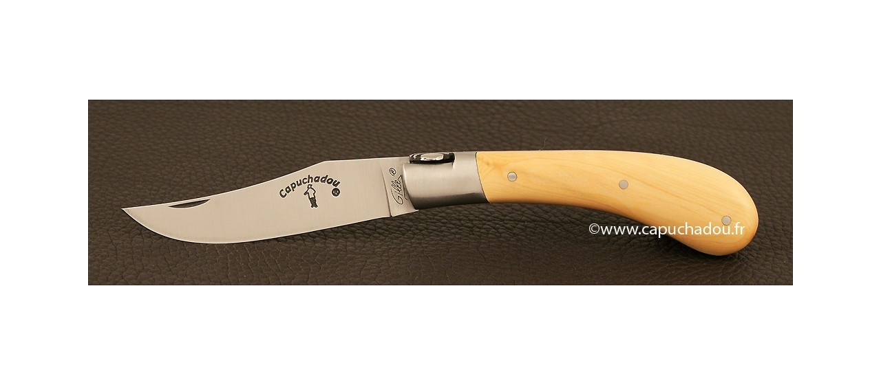 "Le Capuchadou" 10 cm hand made knife, Boxwood