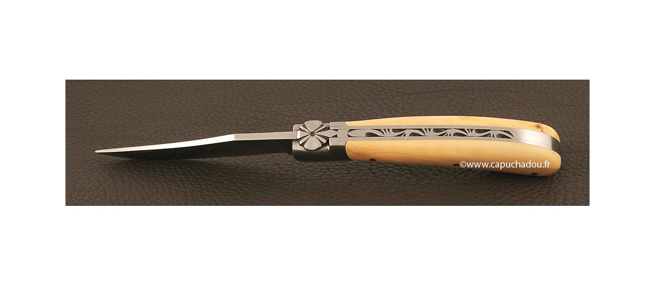 "Le Capuchadou" 10 cm hand made knife, Boxwood