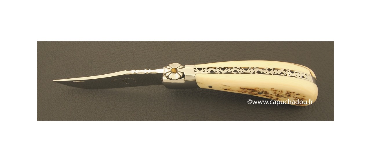 Capuchadou 10 cm "Guilloché", ivoire de Mammouth