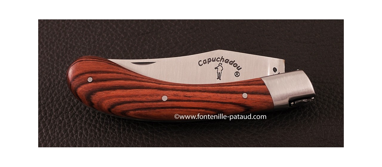 "Le Capuchadou" 12 cm hand made knife, purplewood