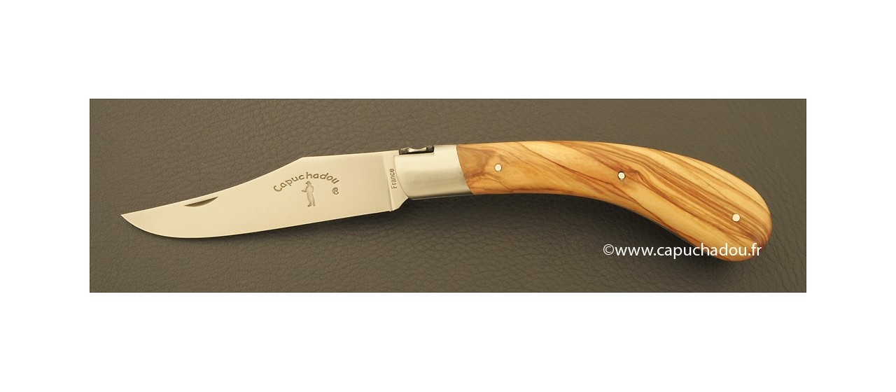 "Le Capuchadou" 12 cm hand made knife, olivewood