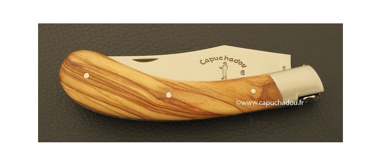 "Le Capuchadou" 12 cm hand made knife, olivewood