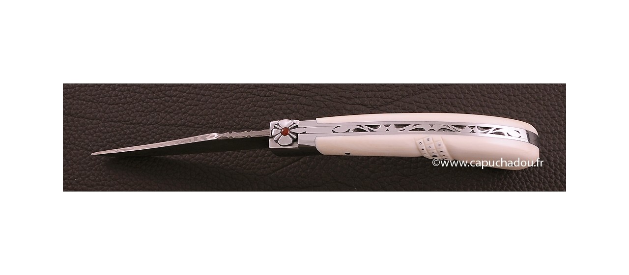 Le Capuchadou 12 cm Aiguilles, Ivoire & Damas "Rose"