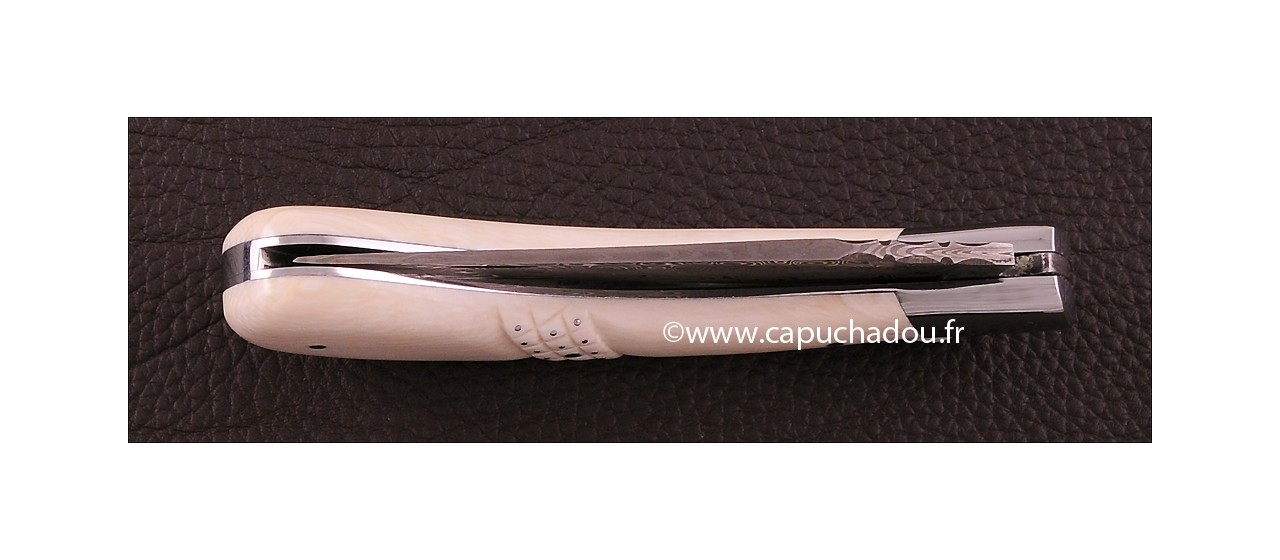 Le Capuchadou 12 cm Aiguilles, Ivoire & Damas "Rose"
