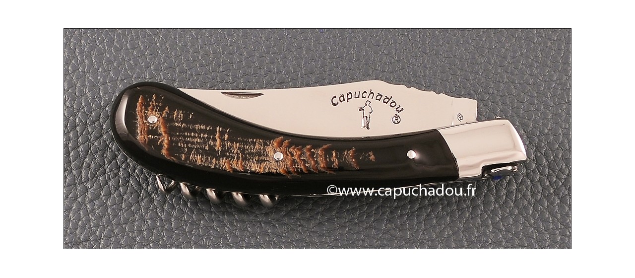 "Le Capuchadou Guilloché" 12 cm Corkscrew, Buffalo bark