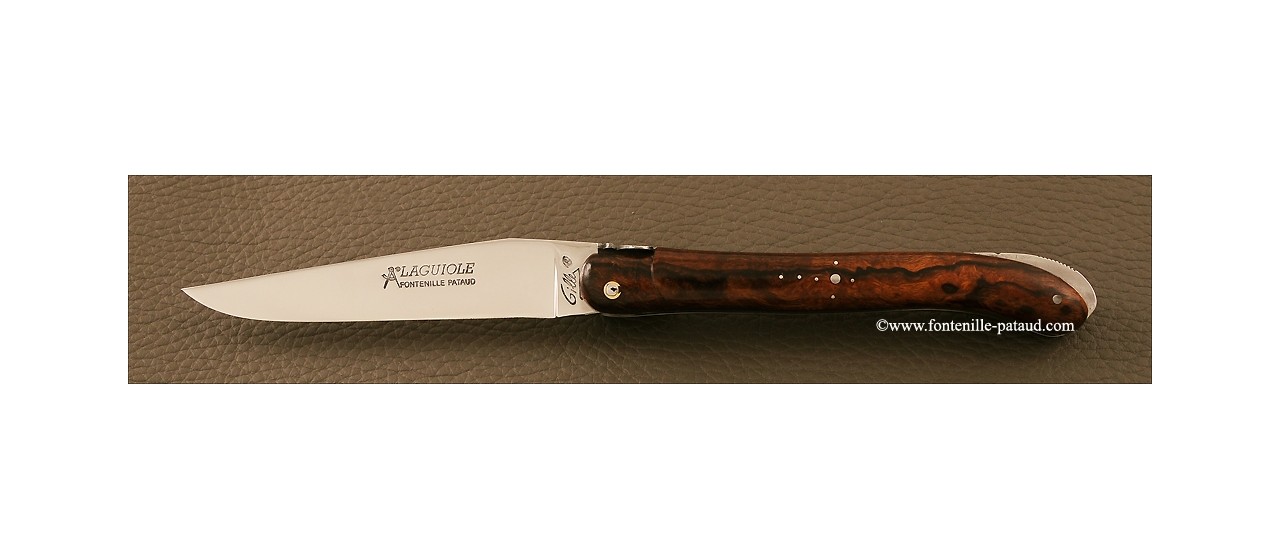 Safety laguiole knife with Arizona wood handle