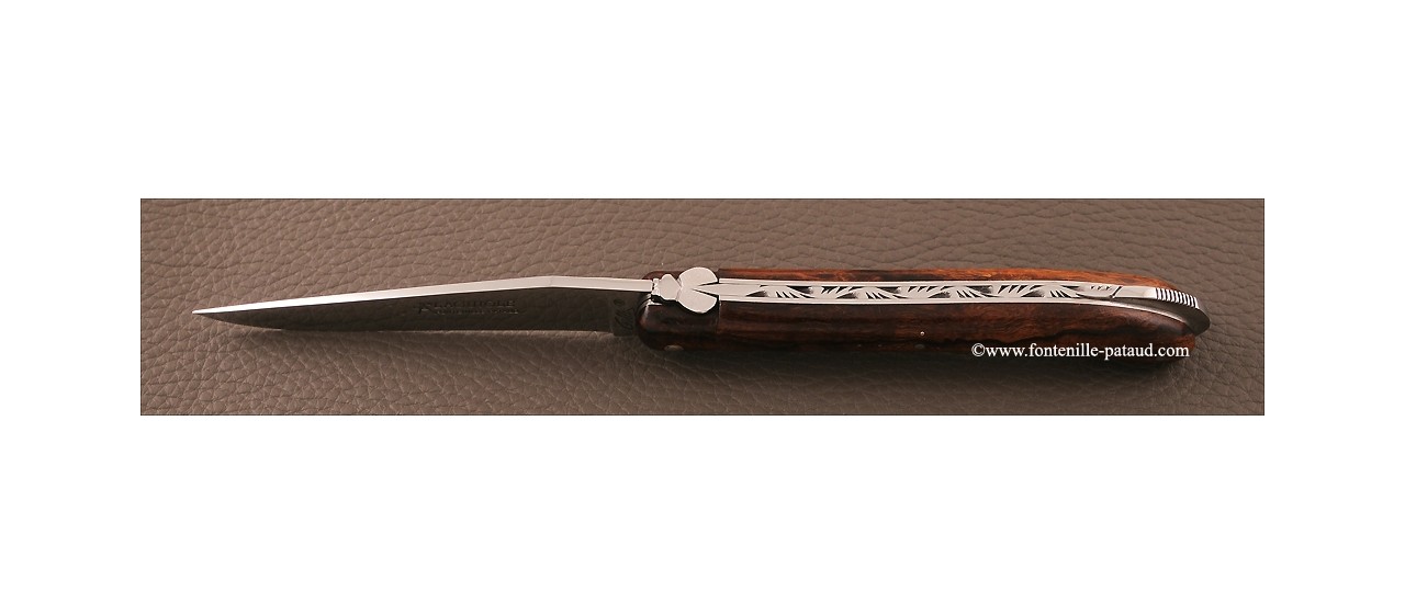 Safety laguiole knife with Arizona wood handle