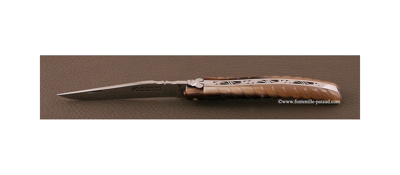Carved laguiole knife 