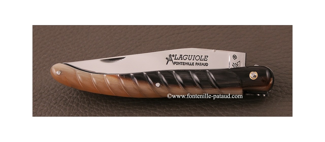 Carved laguiole knife 