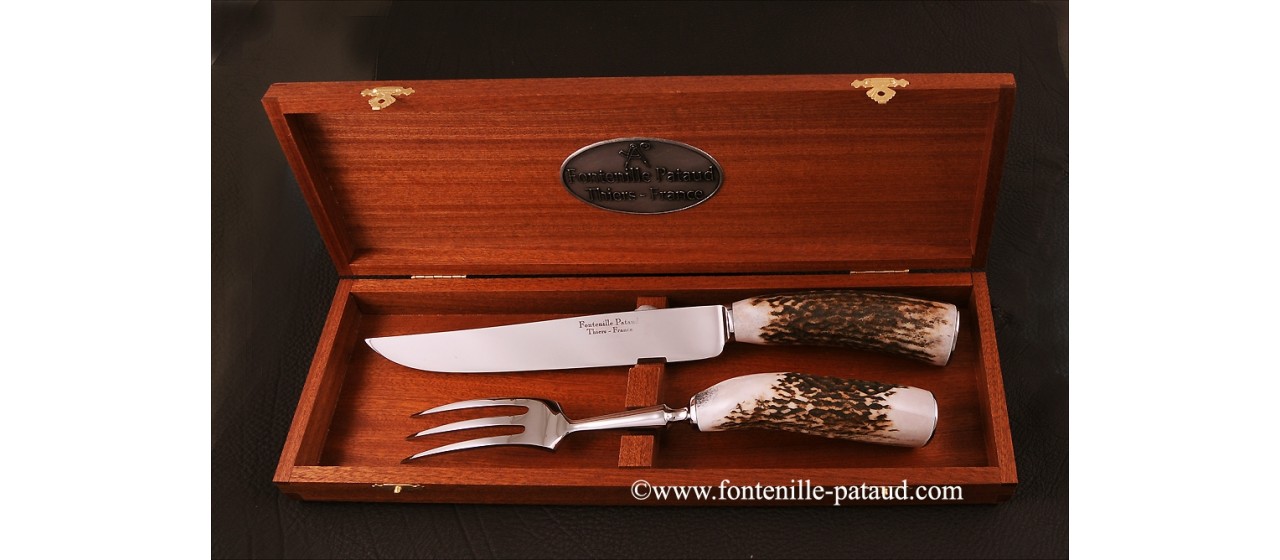 Carving Set Stag horn