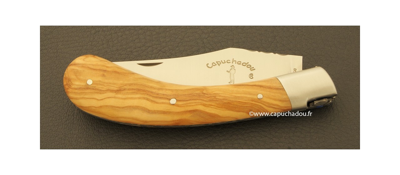 "Le Capuchadou" 12 cm hand made knife, olivewood