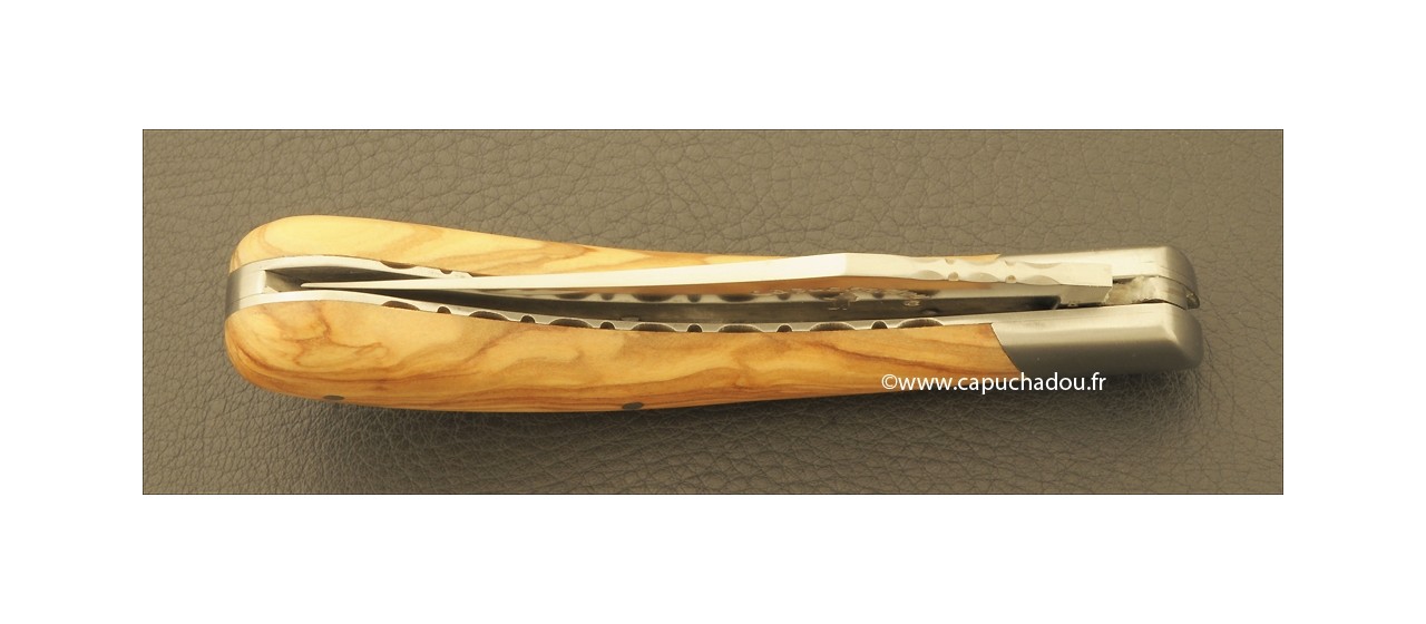 "Le Capuchadou" 12 cm hand made knife, olivewood