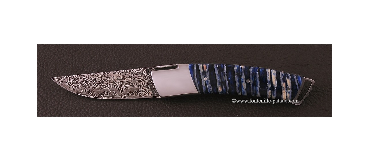 Le Thiers ® Gentleman knife Damascus Molar tooth of mammoth