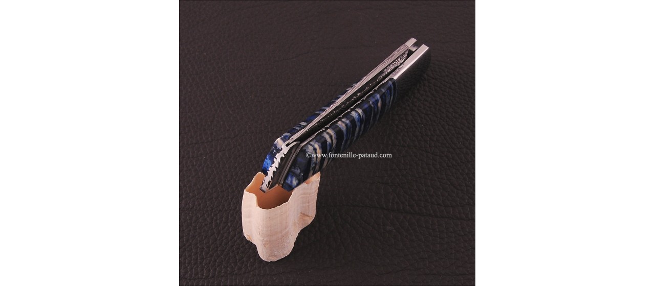 Le Thiers ® Gentleman knife Damascus Molar tooth of mammoth