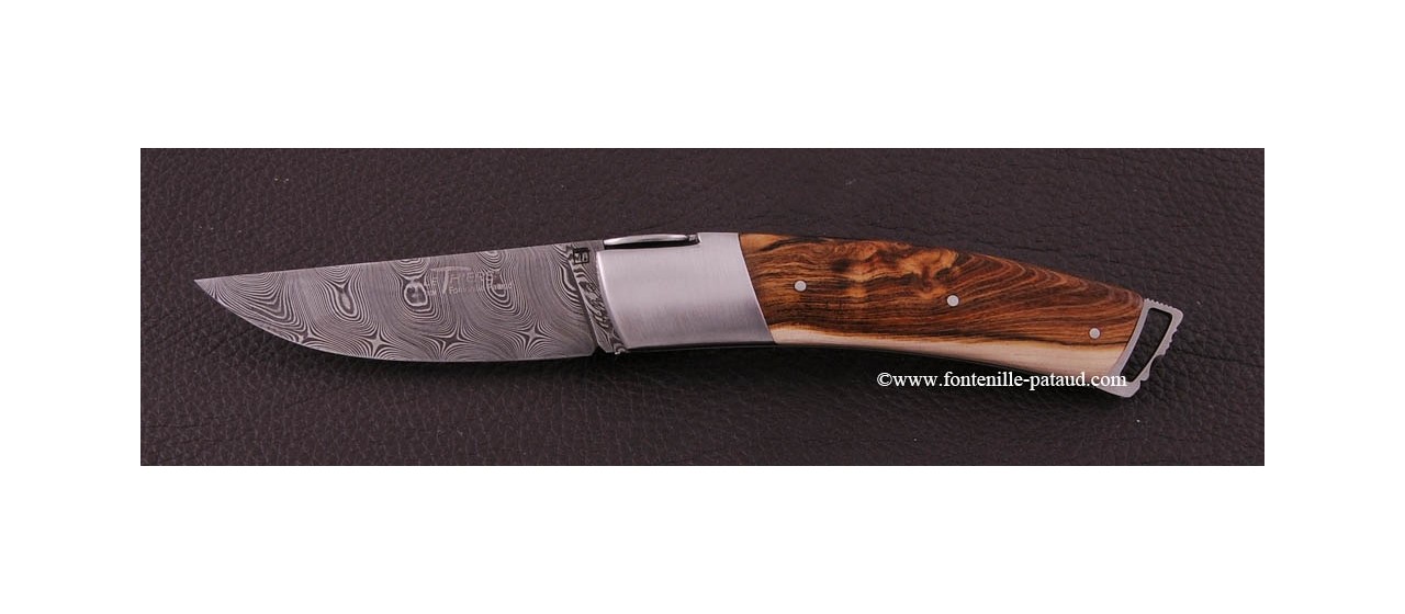 Le Thiers ® Gentleman knife Damascus Pistachio wood