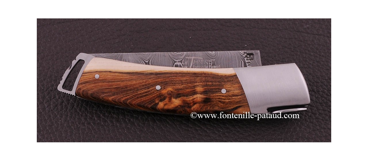 Le Thiers ® Gentleman knife Damascus Pistachio wood