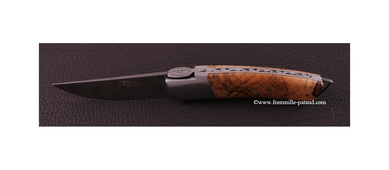 Le Thiers ® Gentleman knife Damascus Stabilized beech