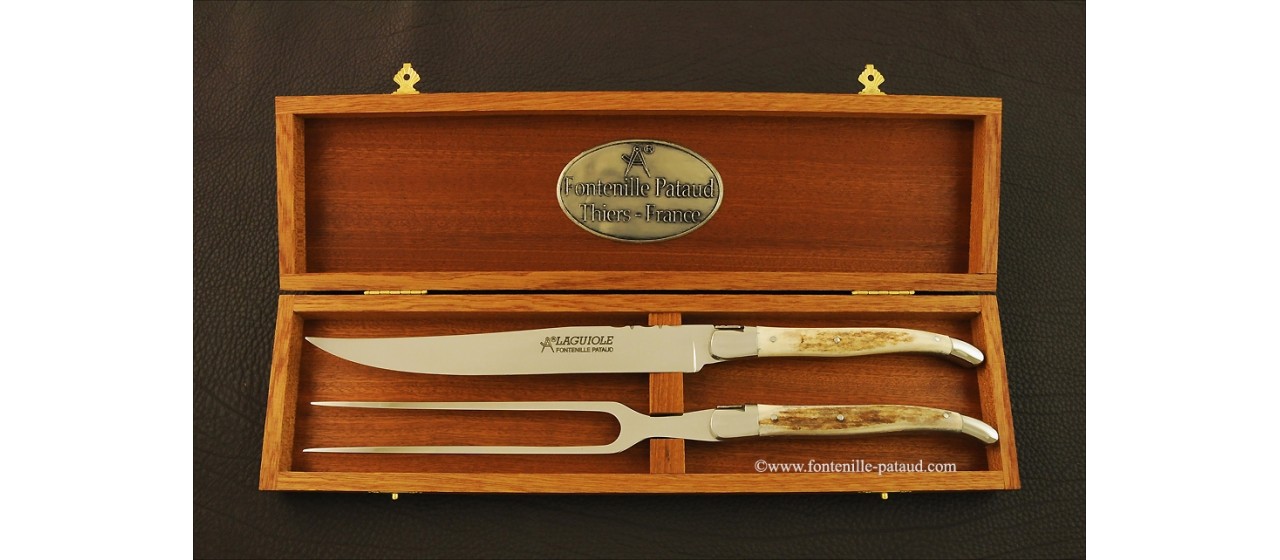 Laguiole Carving Set Stag