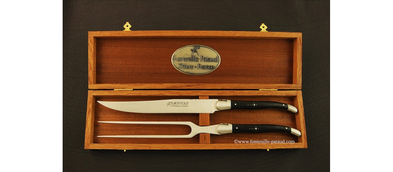 Laguiole Carving Set Real ebony