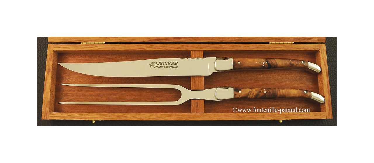 Laguiole Carving Set Stabilized poplar burl