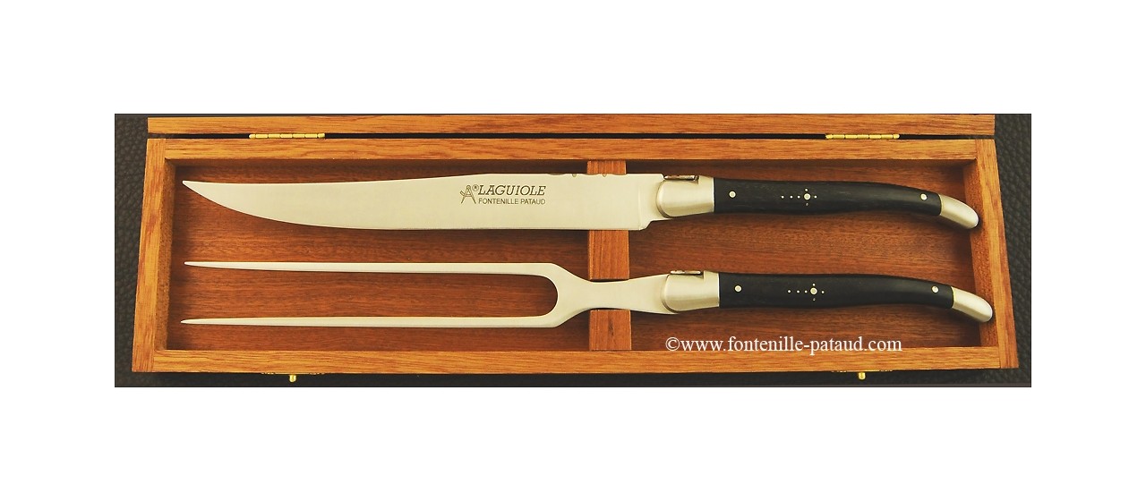 Laguiole Carving Set Real ebony