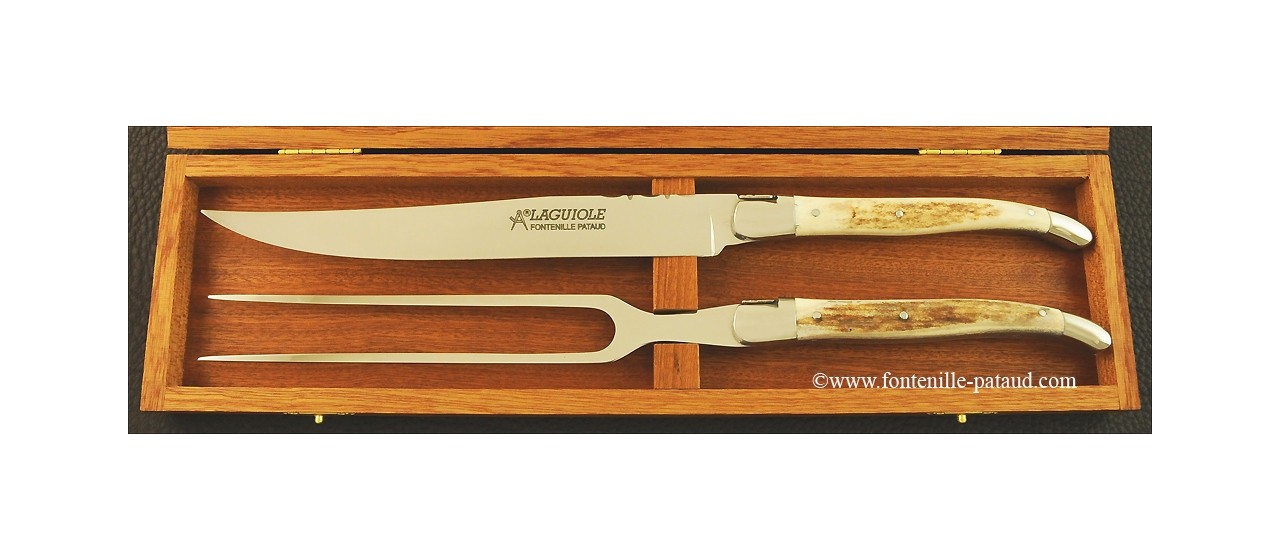 Laguiole Carving Set Stag