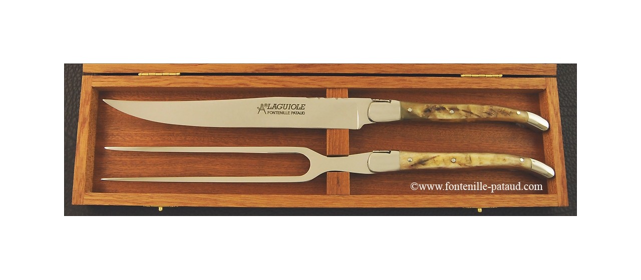 Laguiole Carving Set Ram horn