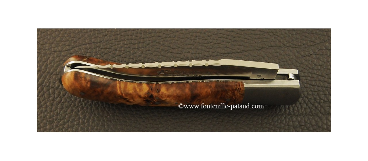 Laguiole Sport knife Guilloché Range Stabilized poplar burl