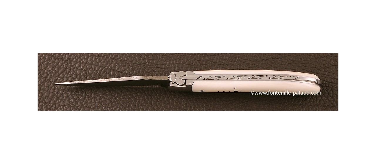 Laguiole Knife Le Pocket Damascus Range Real mammoth ivory