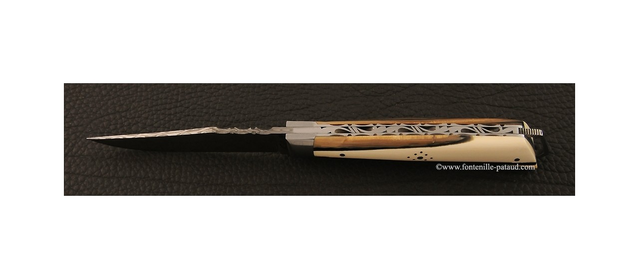 Couteau alpin ivoire de mammouth stabilisé