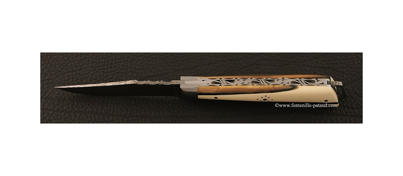 Alpin knife stabilized mammoth ivory