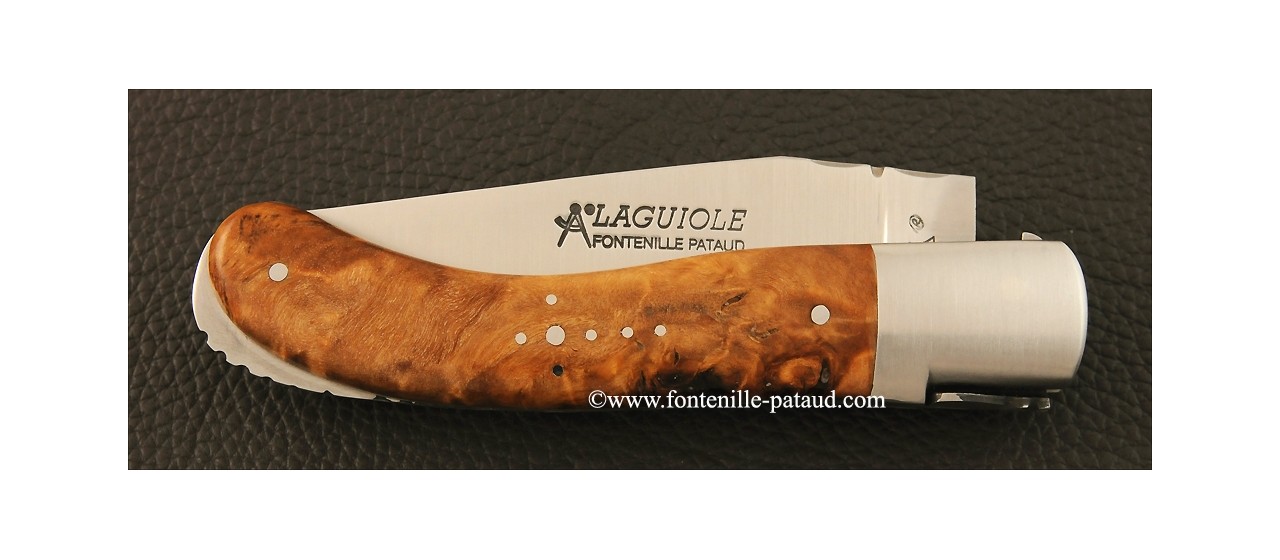 Laguiole Sport knife stabilized poplar burl