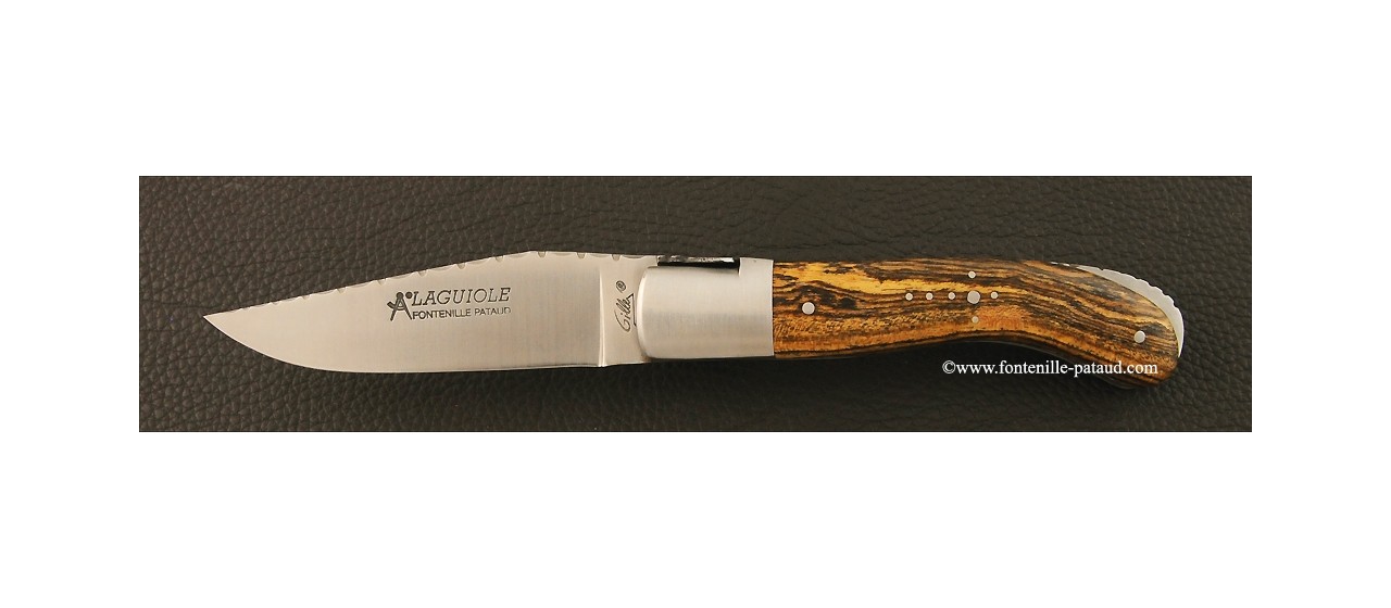 Laguiole Sport knife guilloché Mexican bocote