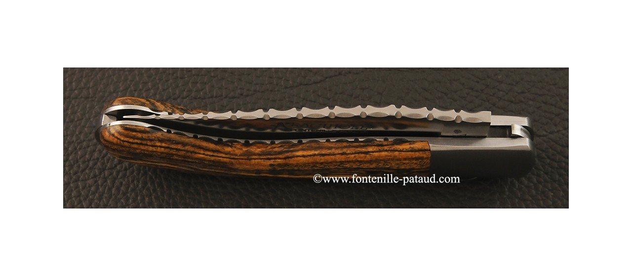 Laguiole Sport knife guilloché Mexican bocote