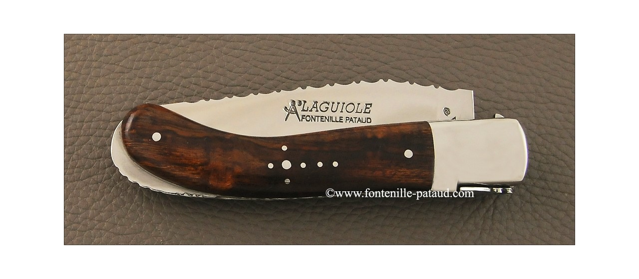 Laguiole Sport guilloché knife Arizona Ironwood