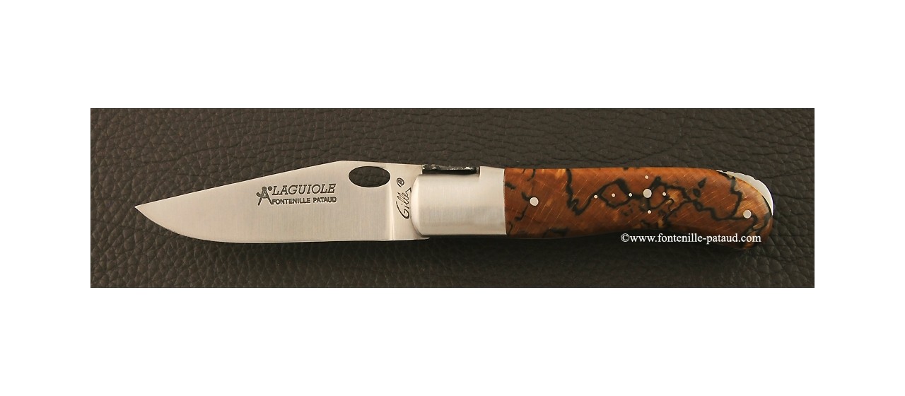 Laguiole Knife Gentleman Single Hand Opening Range stabilized beech