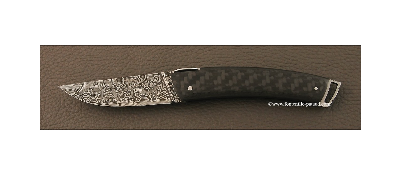 Le Thiers ® Gentleman knife Damascus Pistachio wood
