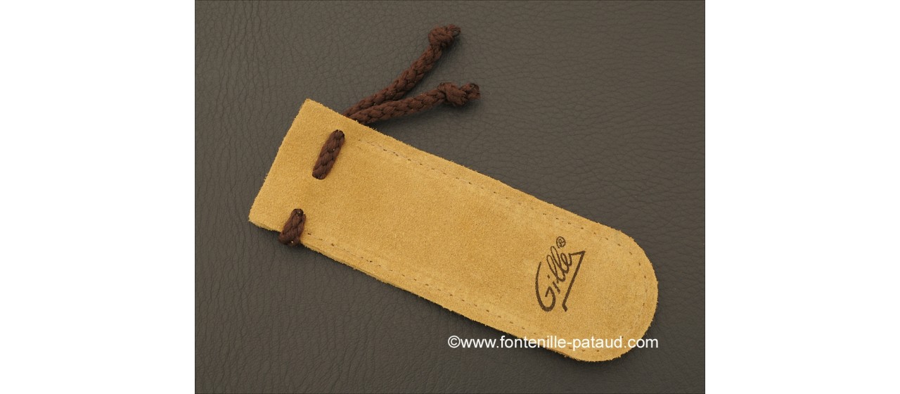 Genuine leather pouch handmade in France