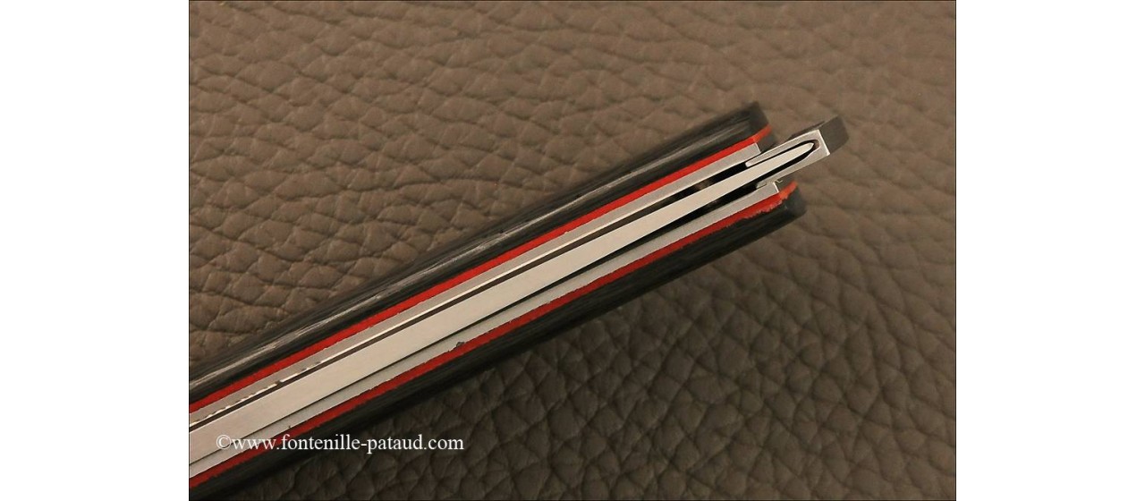 Le Thiers® Nature Carbon fiber red knife