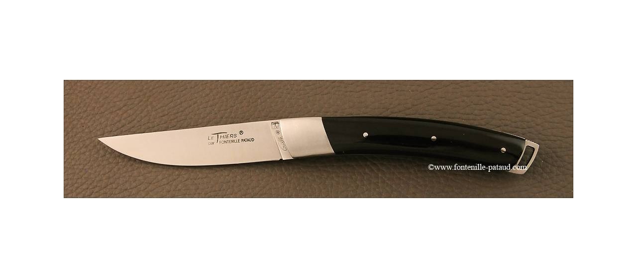 Le Thiers® Nature Buffalo black horn tip knife