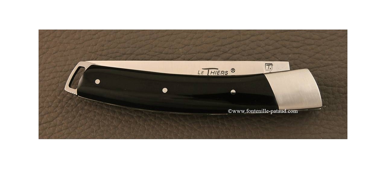 Le Thiers® Nature Buffalo black horn tip knife