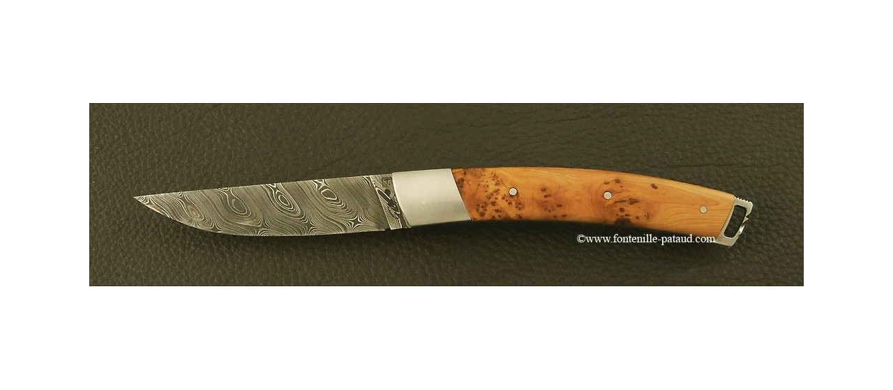 Le Thiers® Nature Damascus Juniper knife