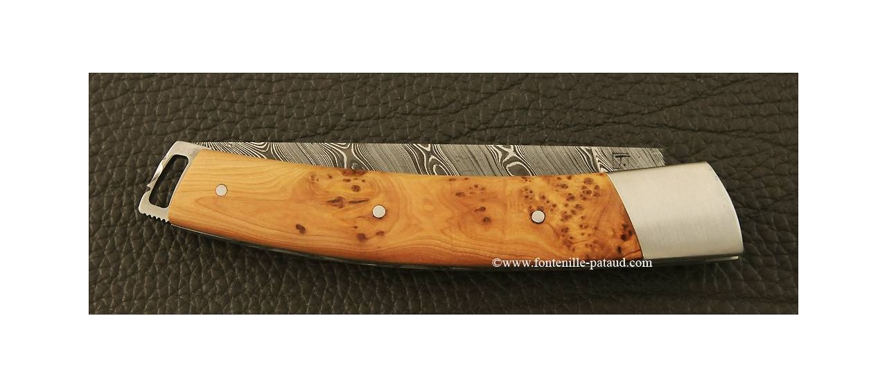 Le Thiers® Nature Damascus Juniper knife