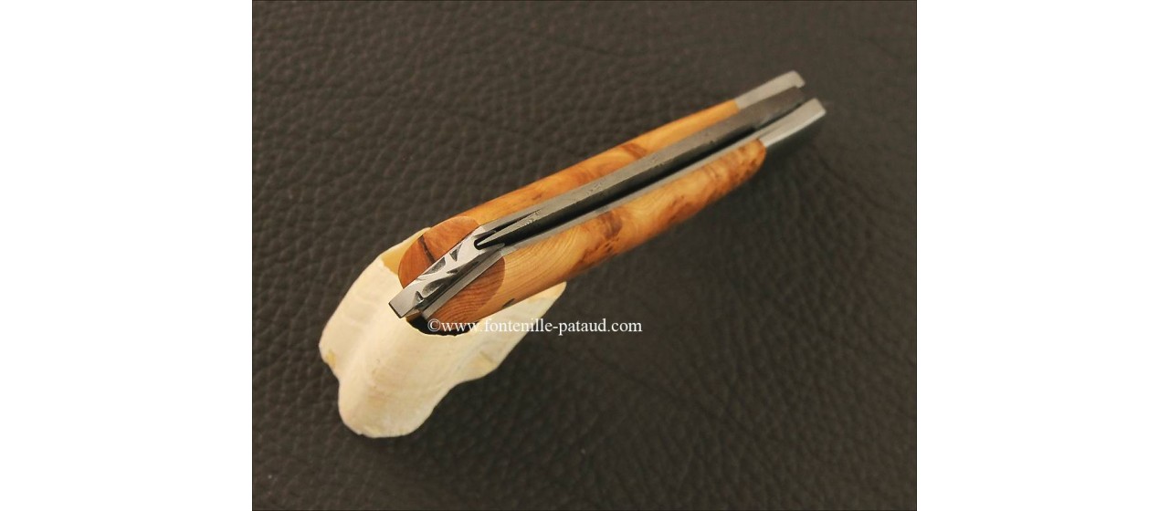 Le Thiers® Nature Damascus Juniper knife