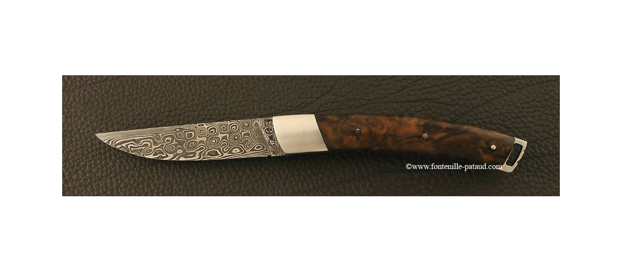 Le Thiers® Nature Damascus Walnut knife