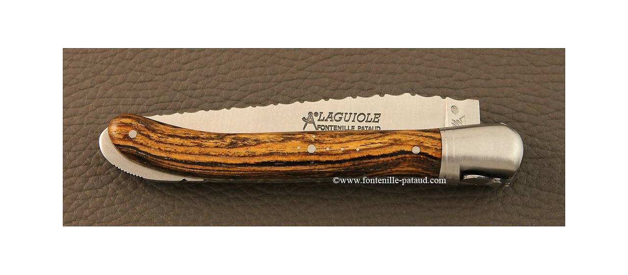 Couteau laguiole de France guilloché en bocote